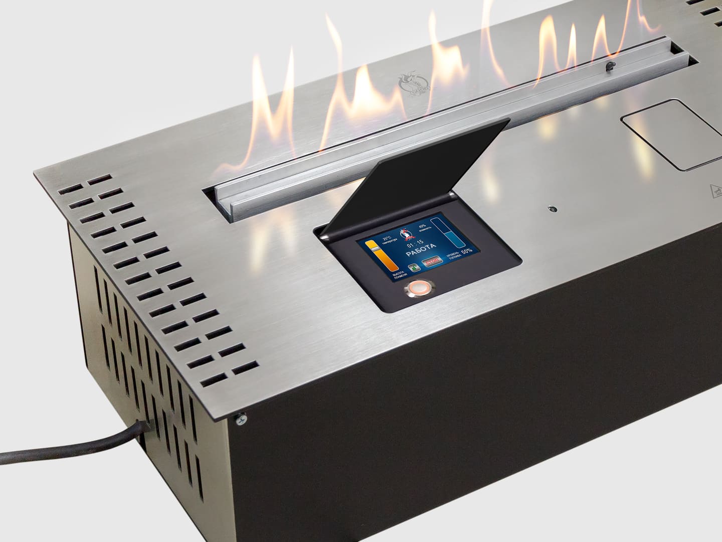 Автоматический биокамин Lux Fire Smart Flame 1500 RC INOX по цене 530 090 руб.