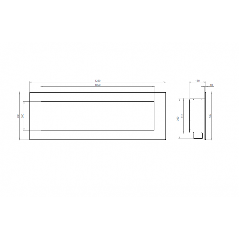 Биокамин Window III Glass black по цене 35 400 руб.