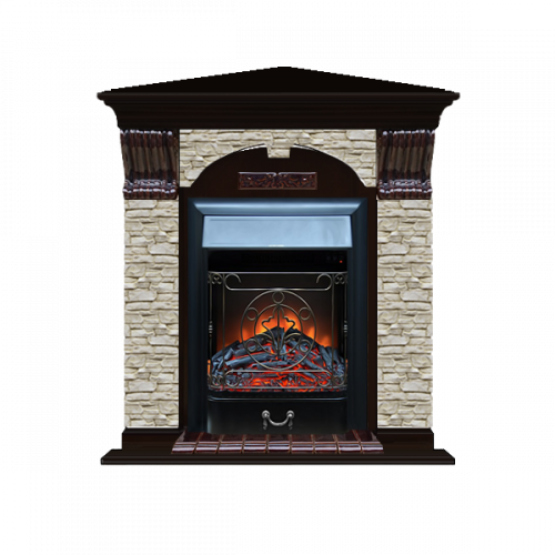 Арочный Грот однотонный угловой (венге)+Majestic Black