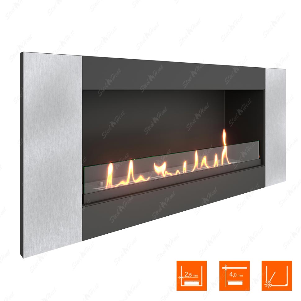 Биокамин SteelHeat LONG-V 900 XL стекло по цене 35 888 руб.