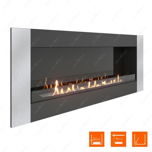 Биокамин SteelHeat GRAND-V 1500 стекло + стемалит