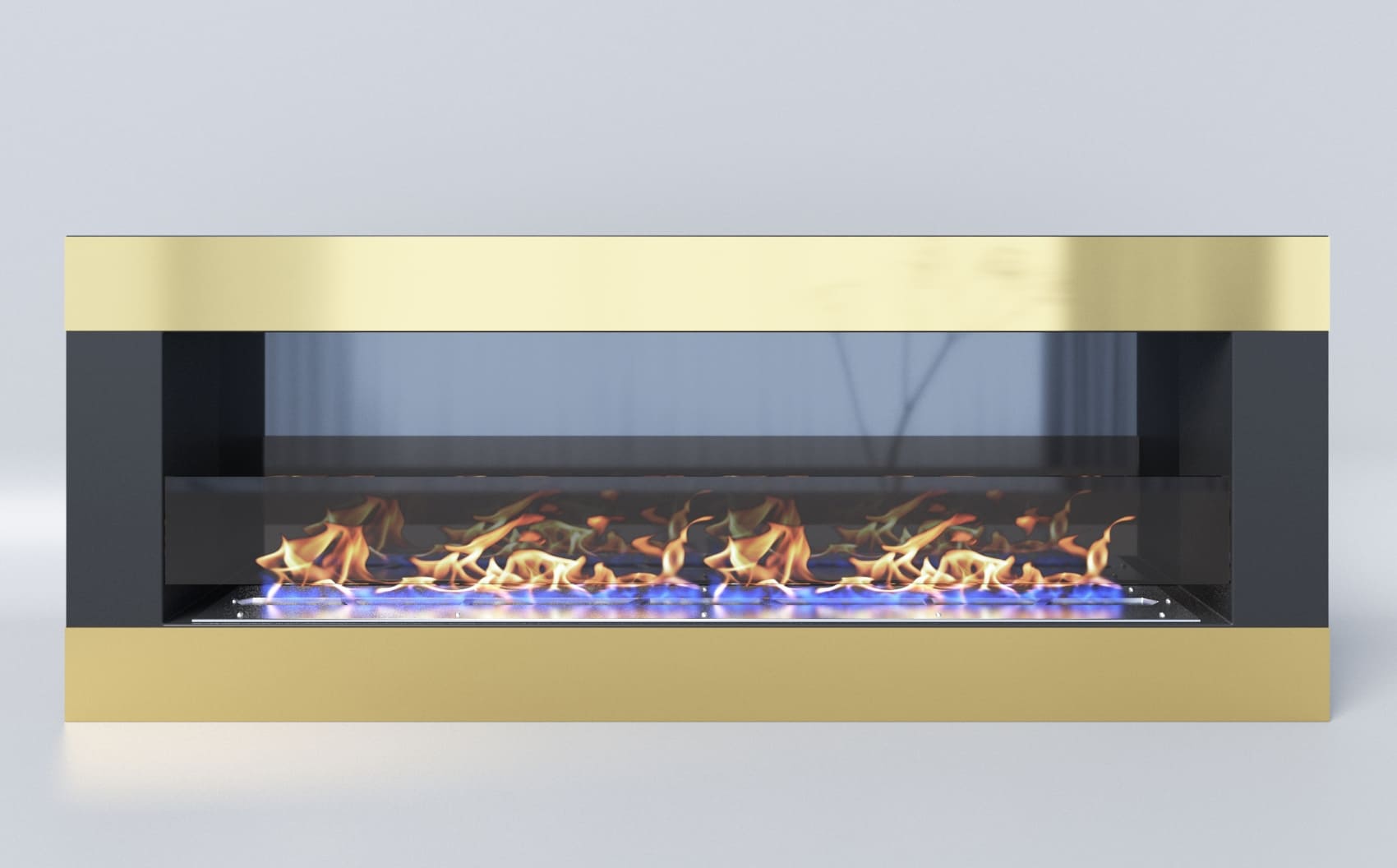 Биокамин "Русский огонь" Голд 1500V встраиваемый с защитным стеклом по цене 55 300 руб.