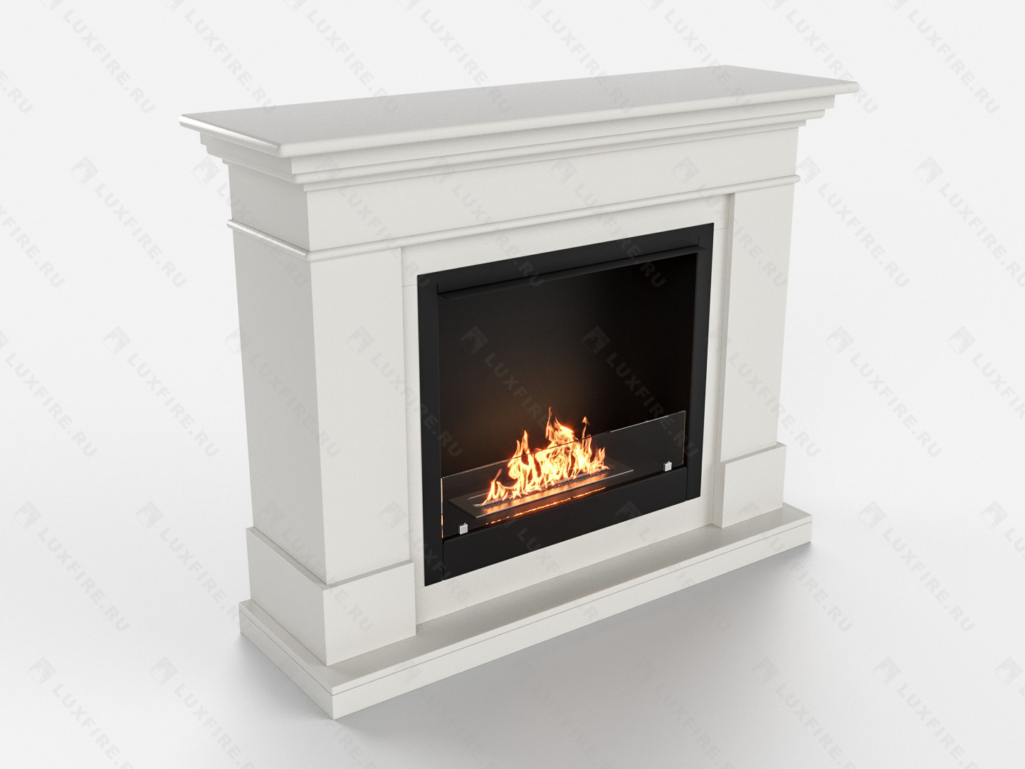 Биокамин Lux Fire с порталом Ангара 26, белый по цене 114 068 руб.