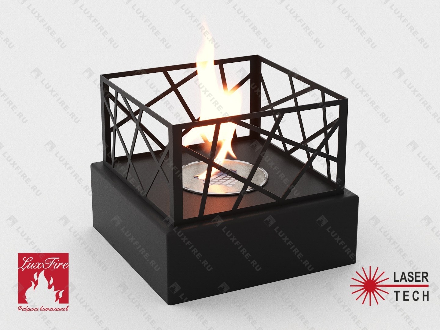 Настольный биокамин Lux Fire "Пикник" S (черный)