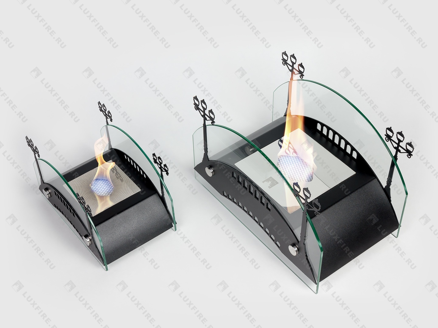 Настольный биокамин Lux Fire "Пушкинский мост" М (черный) по цене 19 602 руб.