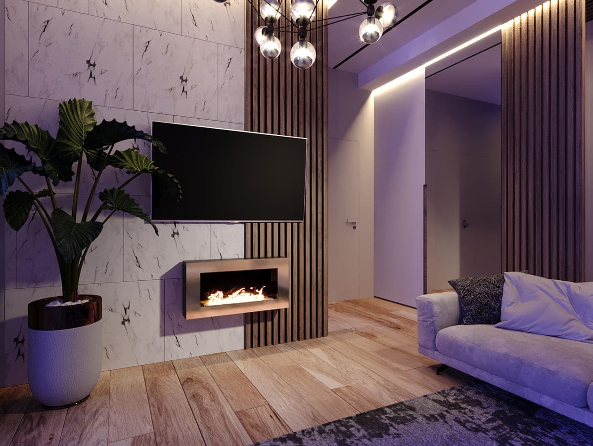 Биокамин "Русский огонь" Барокко 800N настенный с защитным стеклом по цене 37 350 руб.