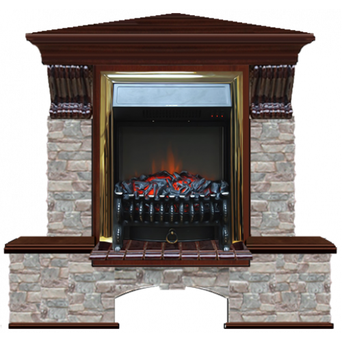 Бостон К Грот цветной угловой (красное дерево)+Fobos Brass