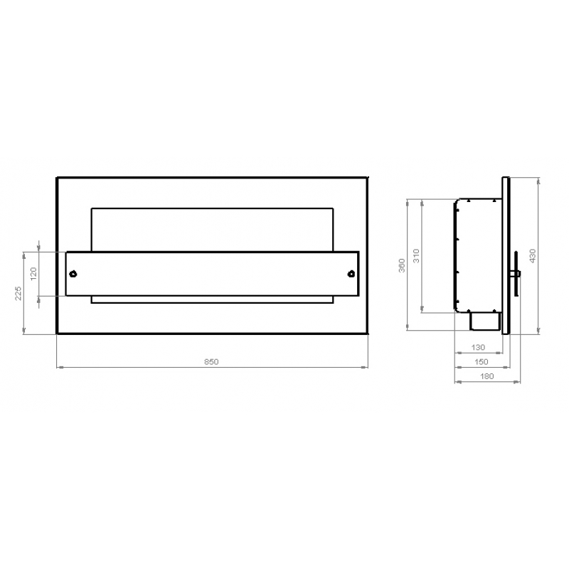 Биокамин Window II Glass burgundy по цене 33 900 руб.
