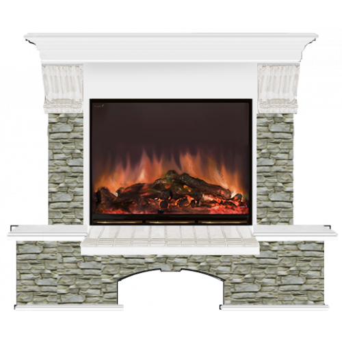 Бостон Грот однотонный (белый)+Arte 23