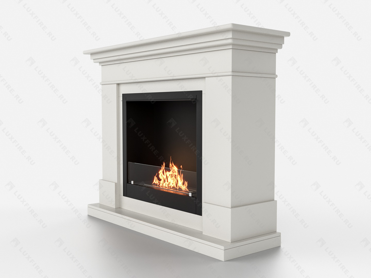 Биокамин Lux Fire с порталом Ангара 26, белый по цене 114 068 руб.