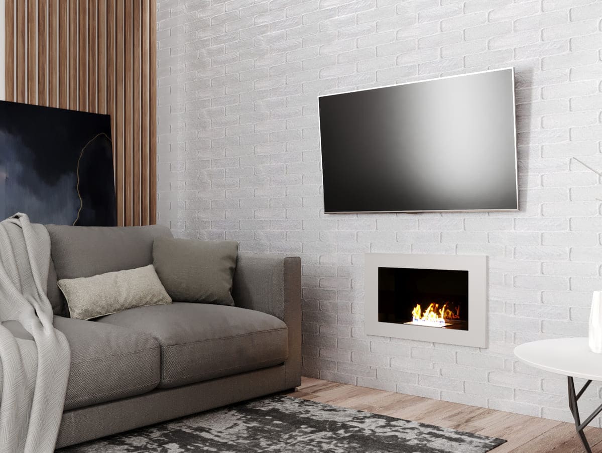 Биокамин "Русский огонь" Лайт Бланк 650V с защитным стеклом по цене 13 050 руб.