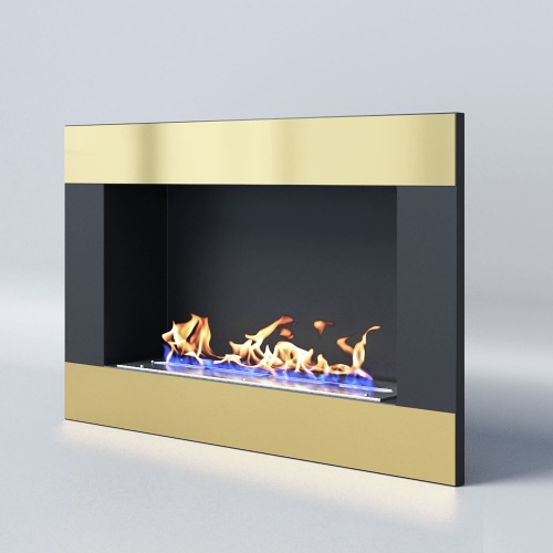 Биокамин "Русский огонь" Голд 800V встраиваемый (высота 500мм.) с защитным и декоративным стеклом