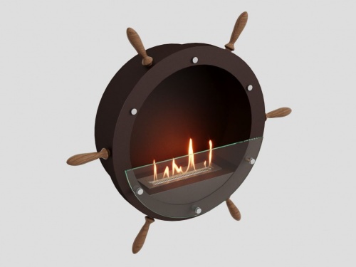 Настенный биокамин Lux Fire "Капитан 500 Н" XS (черный)