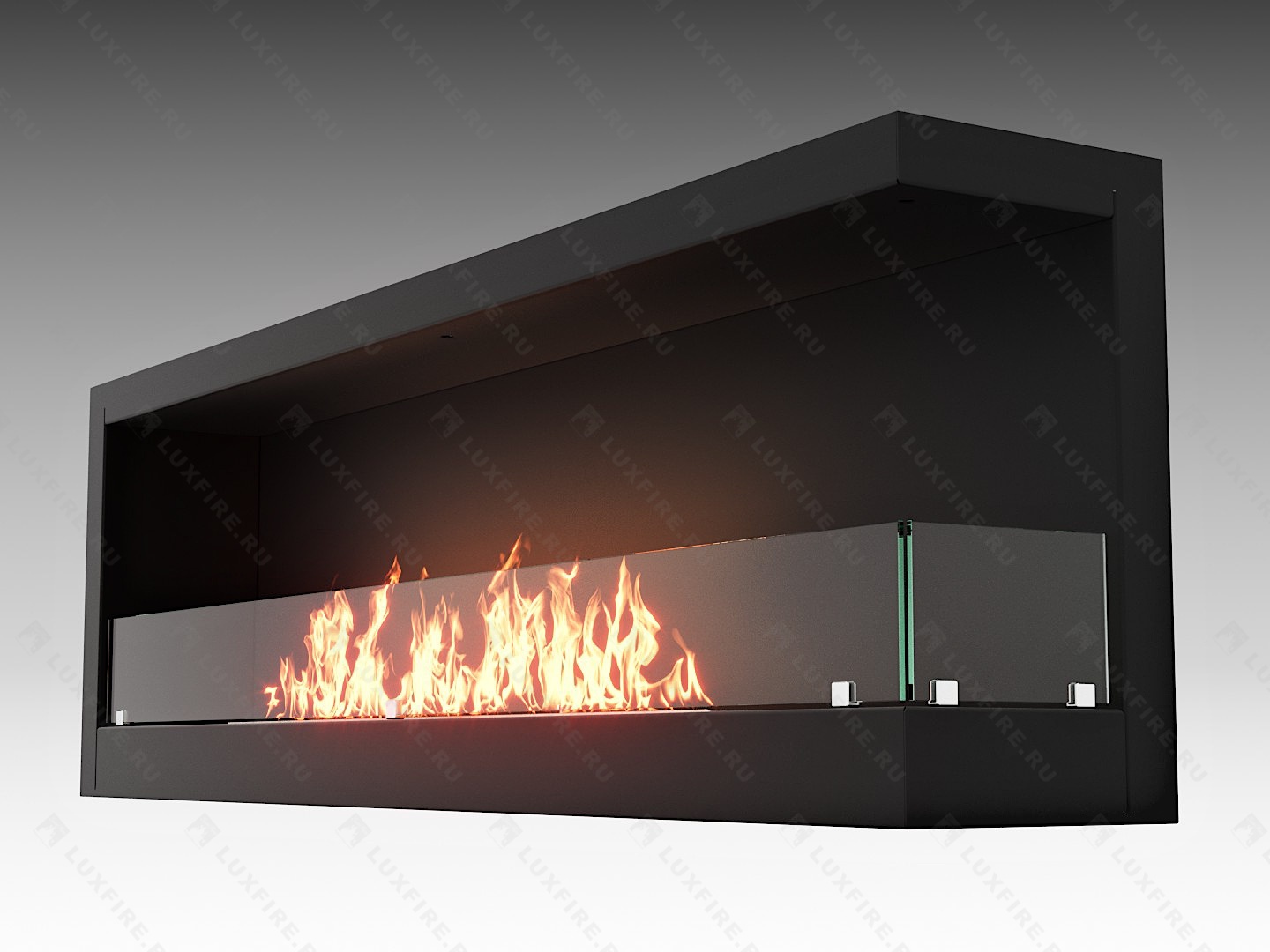 Встроенный биокамин Lux Fire Угловой 1500 SR (правый угол) по цене 71 390 руб.