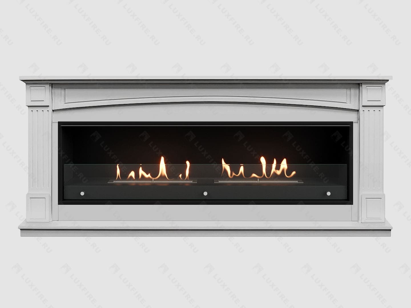 Каминный портал МДФ "Честер 1900" с биокамином Lux Fire "Фаер Бокс Вега-2" (белый) по цене 113 490 руб.