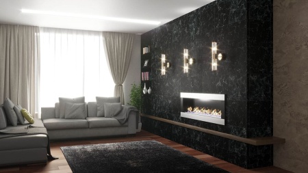 Биокамин "Русский огонь" Модерн 1300V встраиваемый с защитным стеклом по цене 44 350 руб.