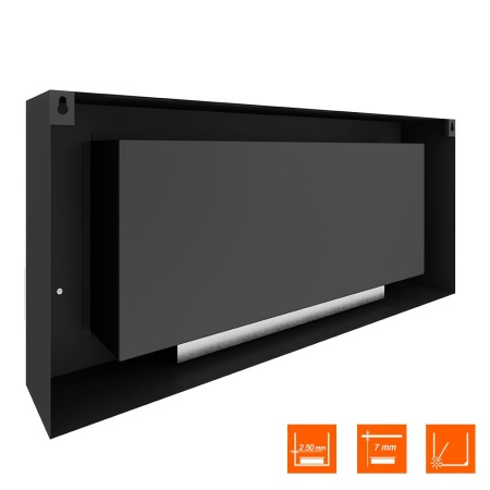 Биокамин SteelHeat WALL LONG 1200 черный, стемалит по цене 54 600 руб.