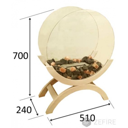 Биокамин ZeFire Iris Средний Светлый по цене 44 800 руб.