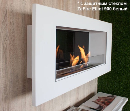 Биокамин ZeFire Elliot 1200 белый со стемалитом по цене 47 800 руб.