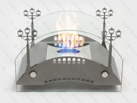 Настольный биокамин Lux Fire "Пушкинский мост" М (серебро) по цене 19 602 руб.