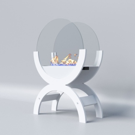 Биокамин напольный "Русский огонь" Санрайз макс белый по цене 29 900 руб.